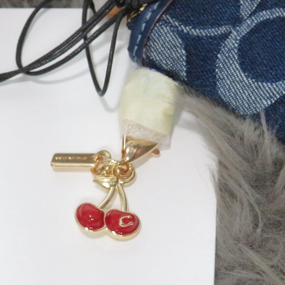 Coach Corner Zip Wristlet in Signature Denim (Denim) - Picture 5 of 7